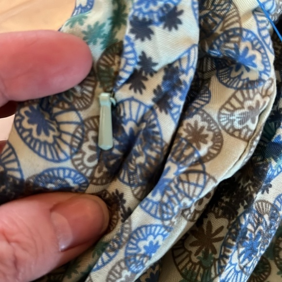 Carve Designs Vengeful Blue V-Neck Flutter Cap Sleeve Dress Sand Dollars Size 4 - Picture 11 of 11